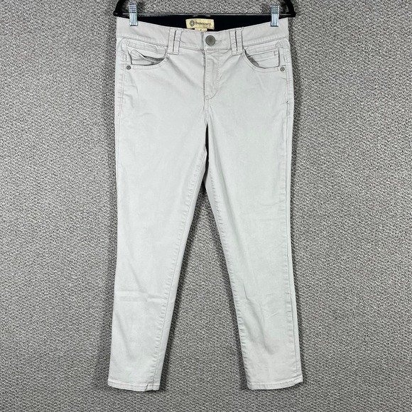 Democracy Ab Technology‎ Skinny Jeans Womens 8 Beige Denim Mid Rise Stretch - Picture 1 of 12